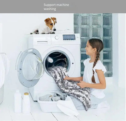 2PCS Soft Fluffy High Quality Pet Blanket Cute Cartoon Pattern Paw Print Dog  Pet Mat Warm and Comfortable Blanket for Cat Dogs