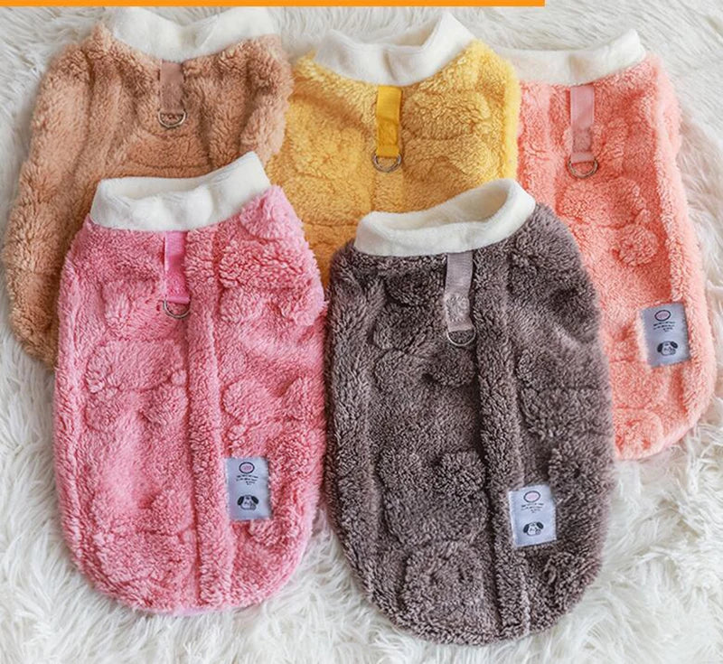 Autumn Winter Pet Vest for Small Medium Dogs Fleece Clothes Shih Tzu Poodle Outfits Chihuahua Pug Jacket accesorios para perros