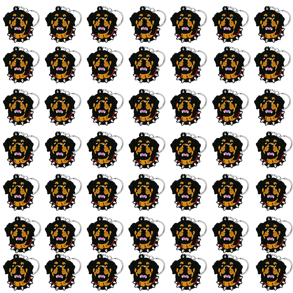 50PCS Cute Animal Keychain knife Ducks Dogs Cats Keyring for Women Men Kids Handbag Cool Car Key Accessories Friends Key Gifts