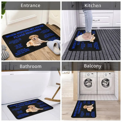 Beagle Dog Doormat Non-Slip Kitchen Bath Mat Living Room Door Floor Entrance Carpet Rug