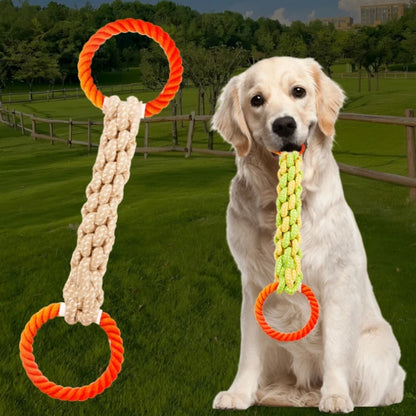 Hand woven pet dog toys for teeth cleaning and chewing pleasure Biting rope dog toys are sturdy bite resistant stress relieving