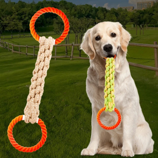 Hand woven pet dog toys for teeth cleaning and chewing pleasure Biting rope dog toys are sturdy bite resistant stress relieving