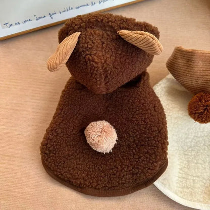 Dog Coat Winter Pet Jacket Button Warm Dog Clothes Chihuahua Bichon Clothing Girls Dog Costume Cat Clothing Puppy Sweatshirt