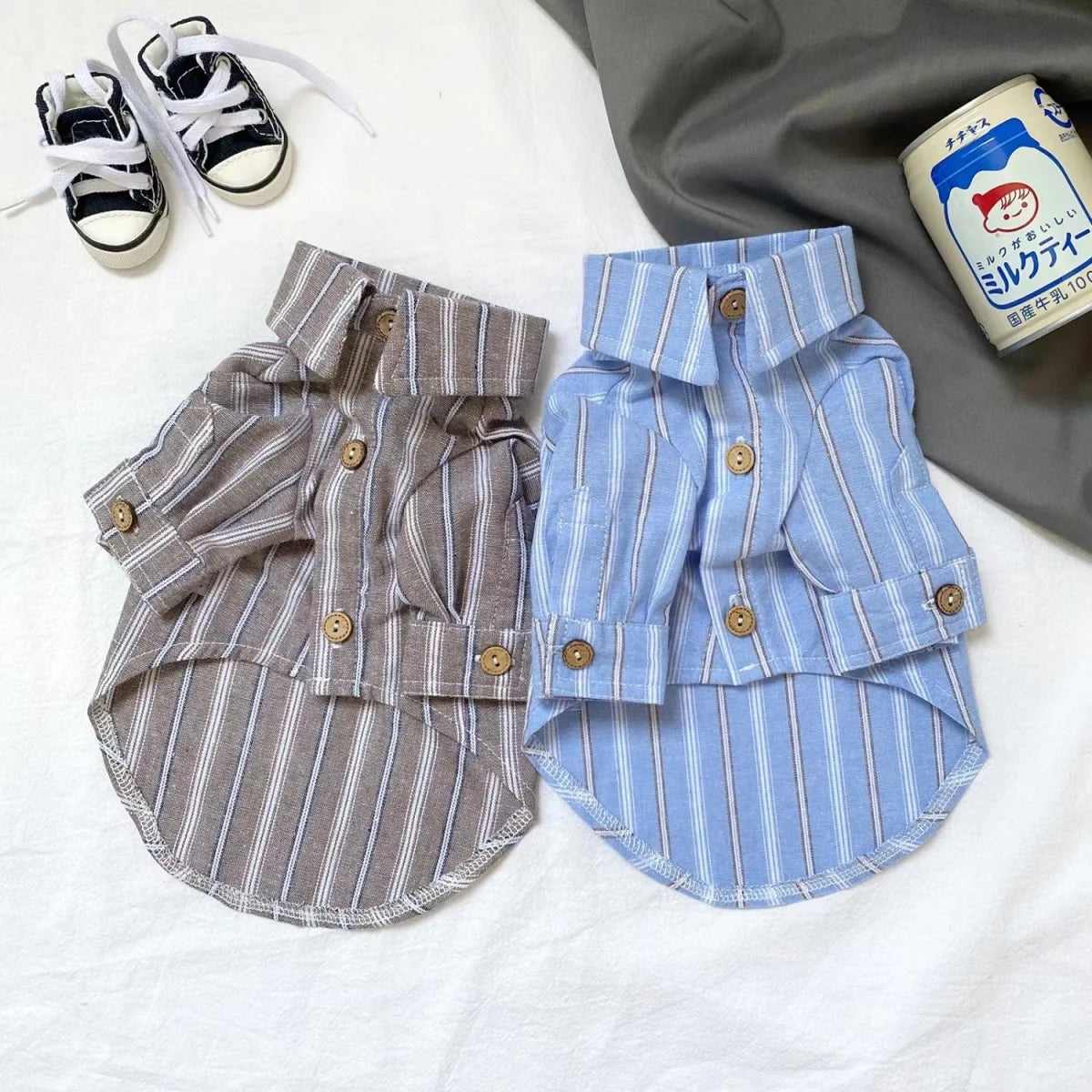 the GQ DOGGY - Pet Clothes, Pet Puppy/Cat Thin Striped Shirt