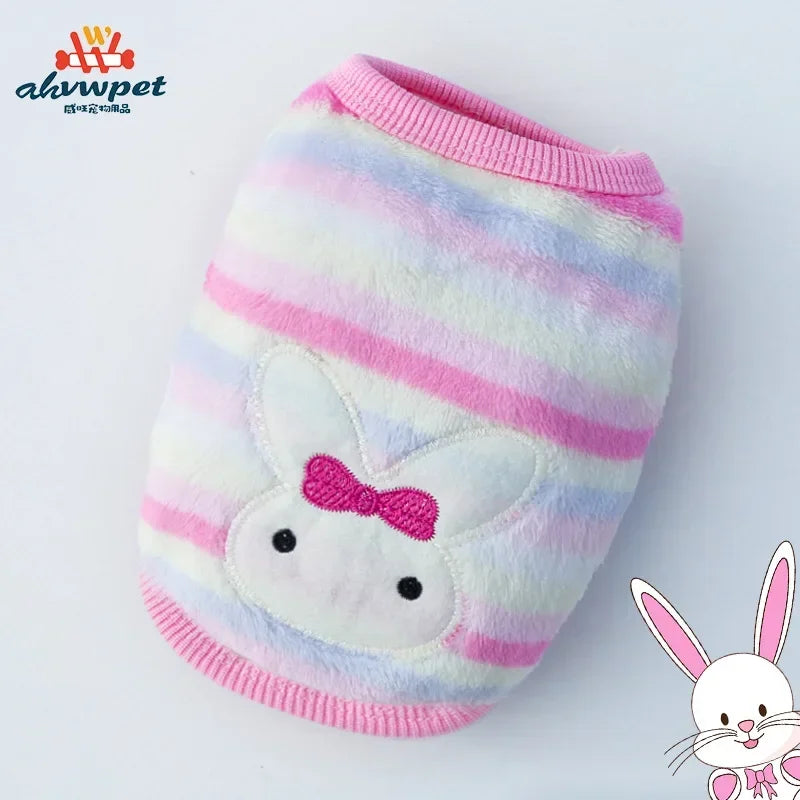 Cute Dog Clothes Winter Vest for Small Dogs Cats Warm Pets Sweater Soft Flannel Puppy Puffer Jacket Dog Accessories Supplies