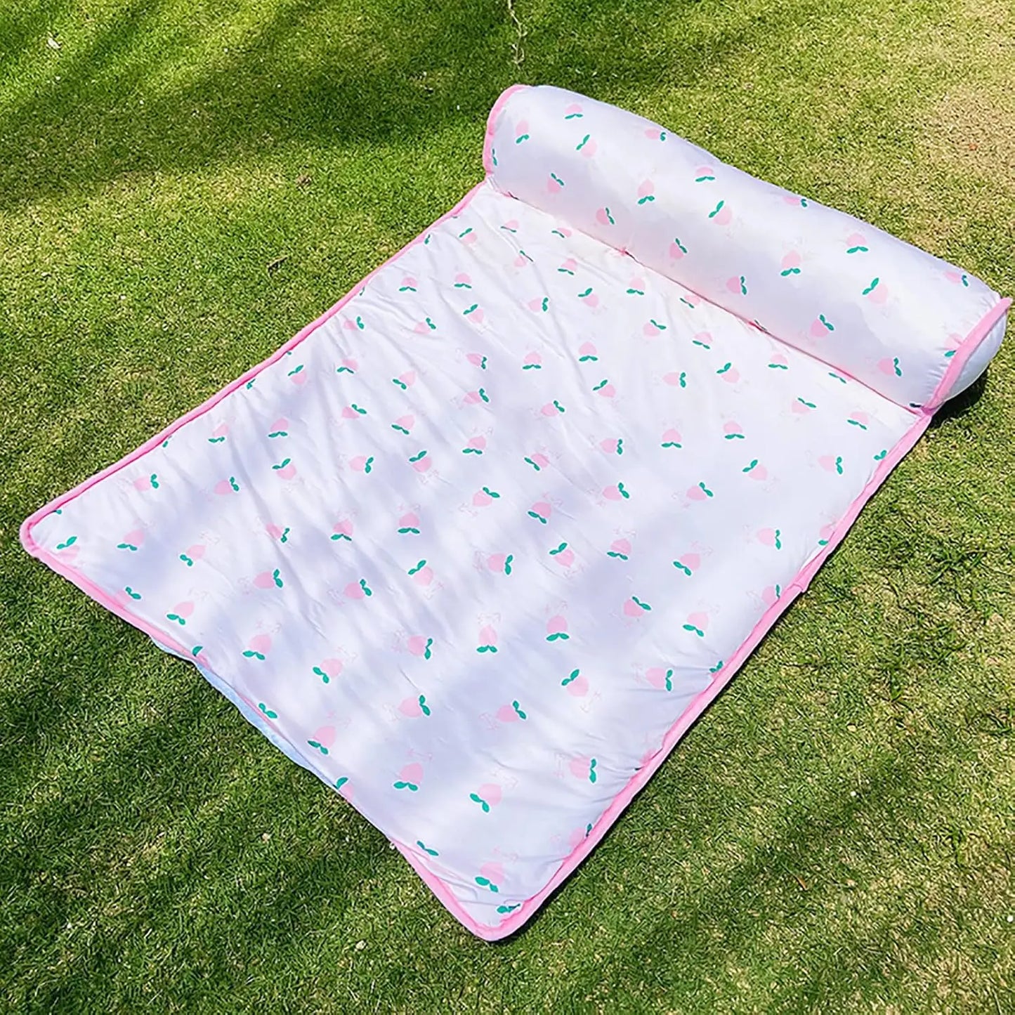 Pet Cooling Mat Ice Silk Cooling Mat with Pillow for Dogs Cats Portable Washable Pet Cooling Blanket, Car Seats, Beds for Summer