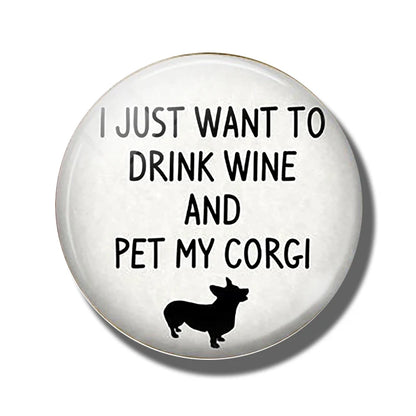 Yellow Brown Dachshund 30MM Fridge Magnet Handmade Weiner Dog Glass DomeRefrigerator Magnets Sticker Cute Animals Kitchen Decor