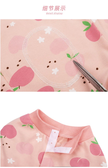 Large Dog Surgery Recovery Suit Cartoon Animal/Fruit Print Cotton Onesie Jumpsuit for Labrador Shiba Golden Retriever