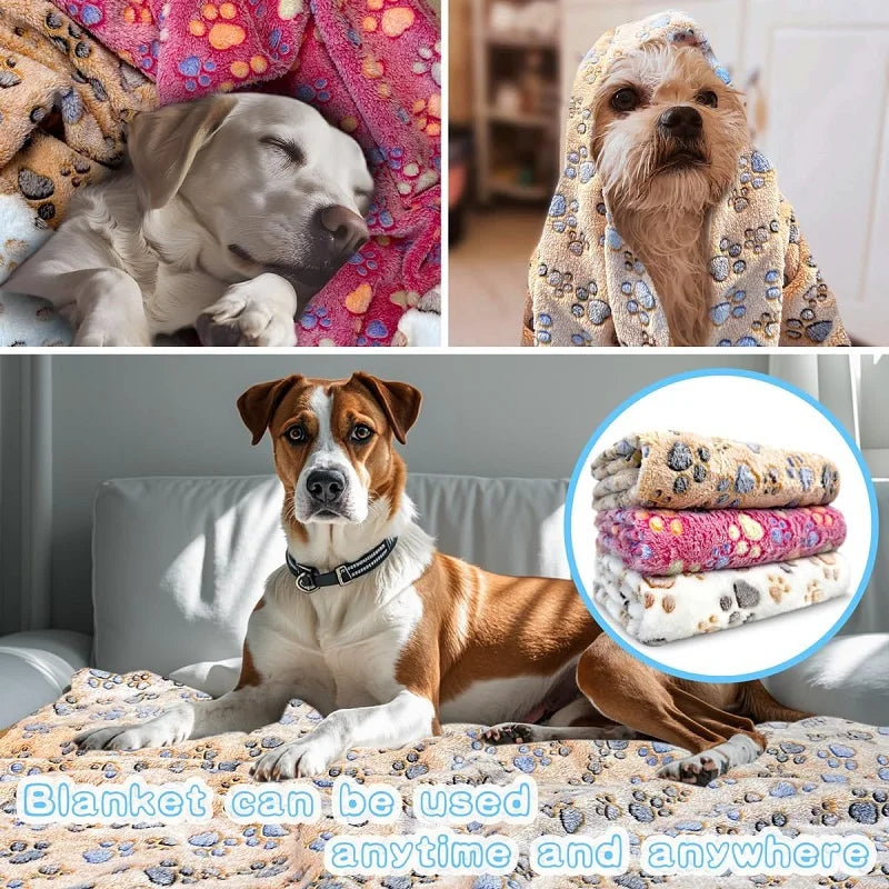 Pet Blanket Soft Fluffy Flannel Dog Sleeping Blanket Winter Warm Pet Mat Warm Comfortable Blanket for Cat Dog Pet Supplies