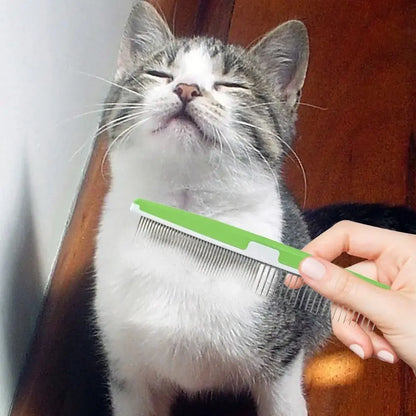 Portable Stainless Steel Pet Open Knot Comb Single Row Pet Supplies Dog Cat Pin Comb Grooming Shedding Tools Pet