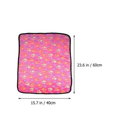 1Pcs Pet Dog Blanket Cushion Small Bone Patterned Lightweight Sleep Mat 60x40cm Print Random Hemming