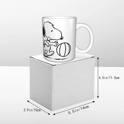 Manga Snoopy Woodstock Cartoon Dog Coffee Mug DIY Customized Ceramic Tea Milk Mug