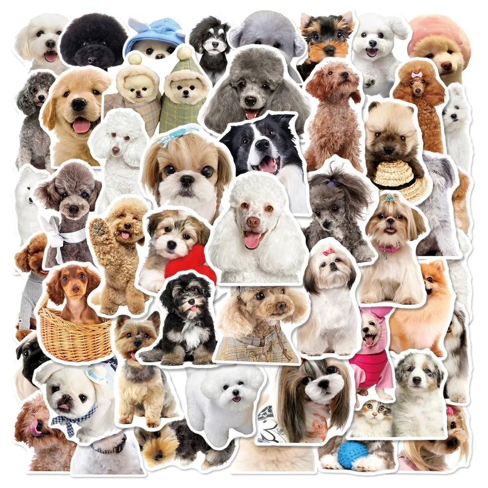 10/25/50pcs Graffiti Cute Dog Meme Stickers Animal Decals for DIY Decor Stationery Suitcase Water Bottle Phone Laptop Suitcase