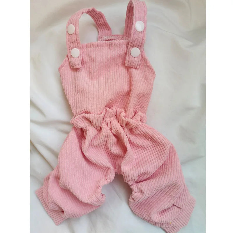 Cute Dog Jumpsuit Dog Clothes Pink Yellow Strap Jumpsuits Clothing For Chihuahua Pet Overalls Pajamas For Small Medium Dogs XXL