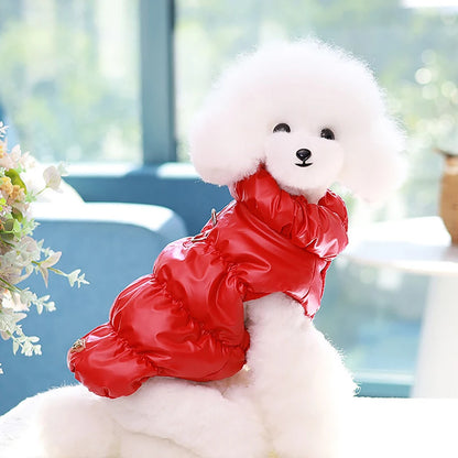 the SNOW PATROL PUFFER - Padded Puppy/Cat Clothes with D Rings, Winter Warm Dog Jacket for Small Dogs, Chihuahua Vest, French Bulldog Coat, Yorkie Outfits