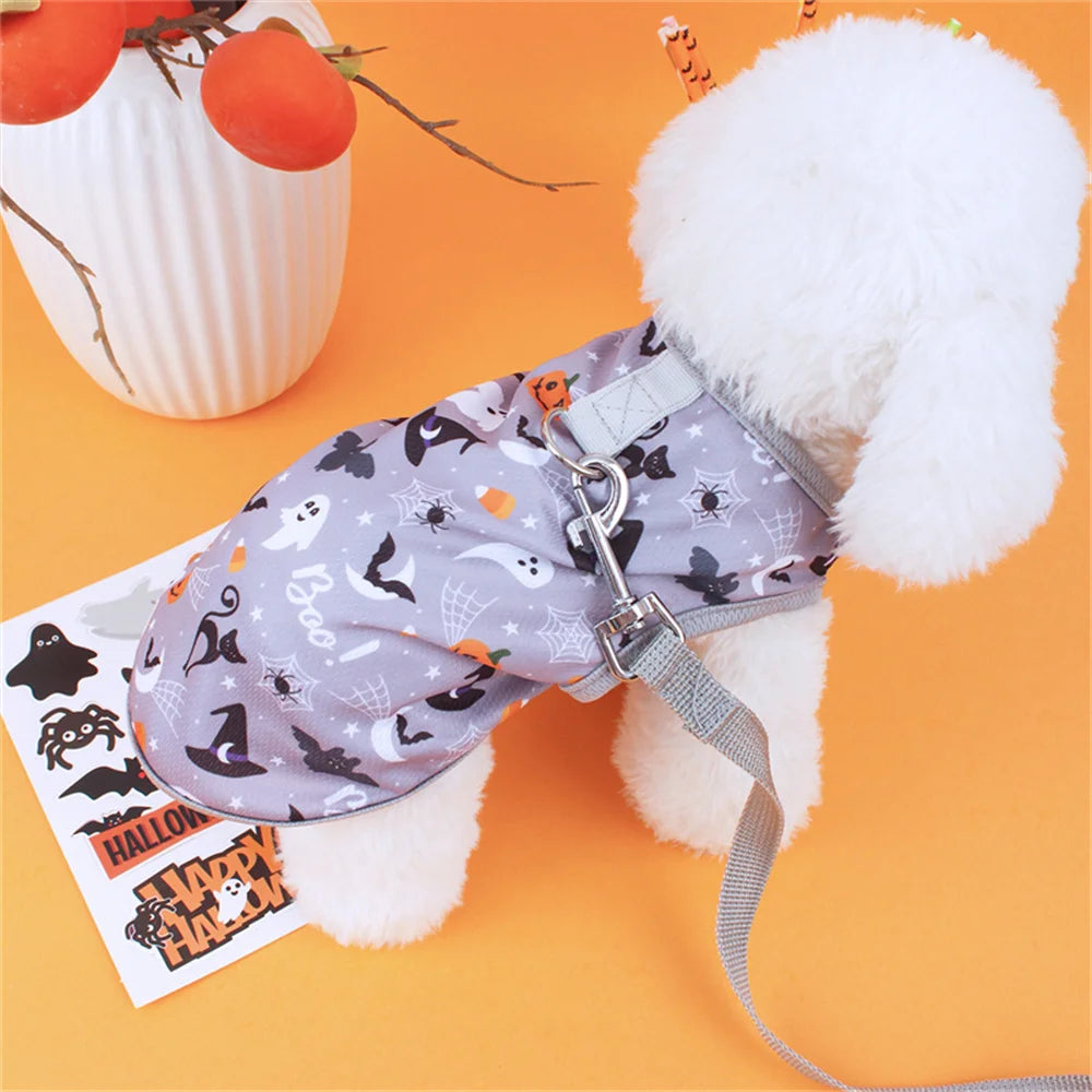 the CREEPYCUTE MESH COSTUME TEE - Summer Cat/Dog Vest, Mesh Breathable Pet Clothes for Small Dogs, Chihuahua, Yorkshire, Puppy/Kitten Halloween Cosplay Costume