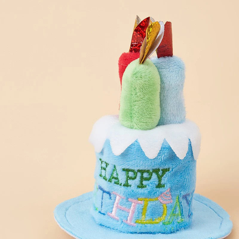 the B-DAY CAKE HAT - Cute Adorable Dog/Cat Birthday Cake Hat, Pet Cap Headwear Adjustable, Dog/Cat Hats, Pet Birthday Dress Up Hat, Pet Supplies