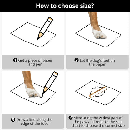 the PROTECTIVE PET PAWS - 4PCS Dog Shoes for Hot Pavement, Anti-Slip Dog Boots, Waterproof Dog Shoes for All Dogs, Reflective Straps Pet Dog Boots for Hiking