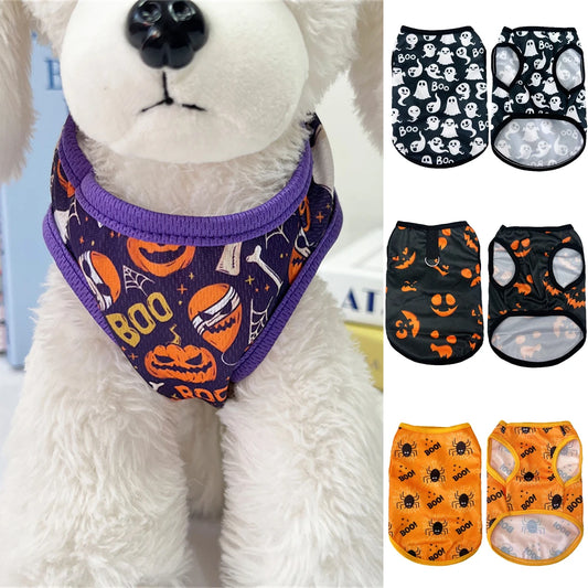 the CREEPYCUTE MESH COSTUME TEE - Summer Cat/Dog Vest, Mesh Breathable Pet Clothes for Small Dogs, Chihuahua, Yorkshire, Puppy/Kitten Halloween Cosplay Costume