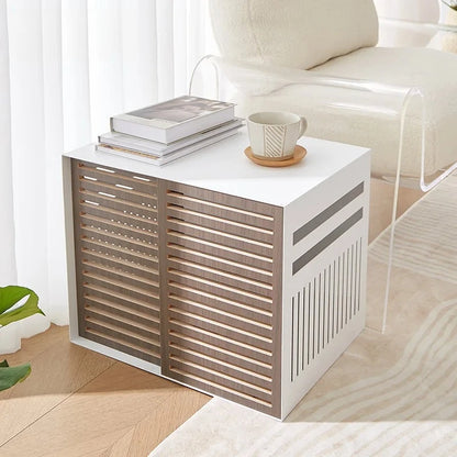 the ZEN DOGGY - Modern Wooden Dog Crate with Acrylic Front Panel and Door with A Latch, Wooden Dog Crate Furniture