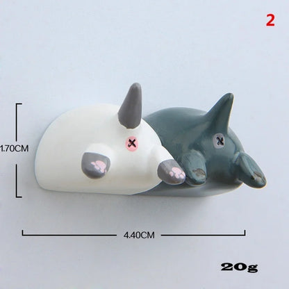 Cute Cartoon Dog Cat Ass Style Refrigerator Sticker Key Holder Creative Magnetic Message Wall Tile Stickers Magnet Cute Cartoon