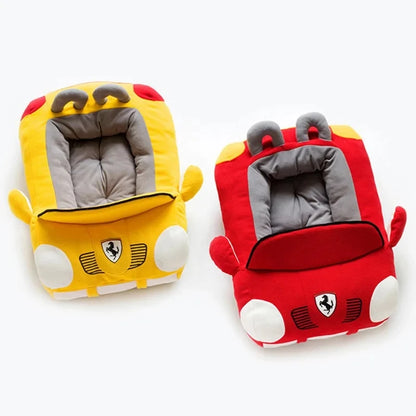70x50cm Car Shape Luxury Dog Cat Bed Warm Pet Teddy Warm Sofa Puppy Nest Cushion Kitten Winter Fashion Padded Kennel With Mat