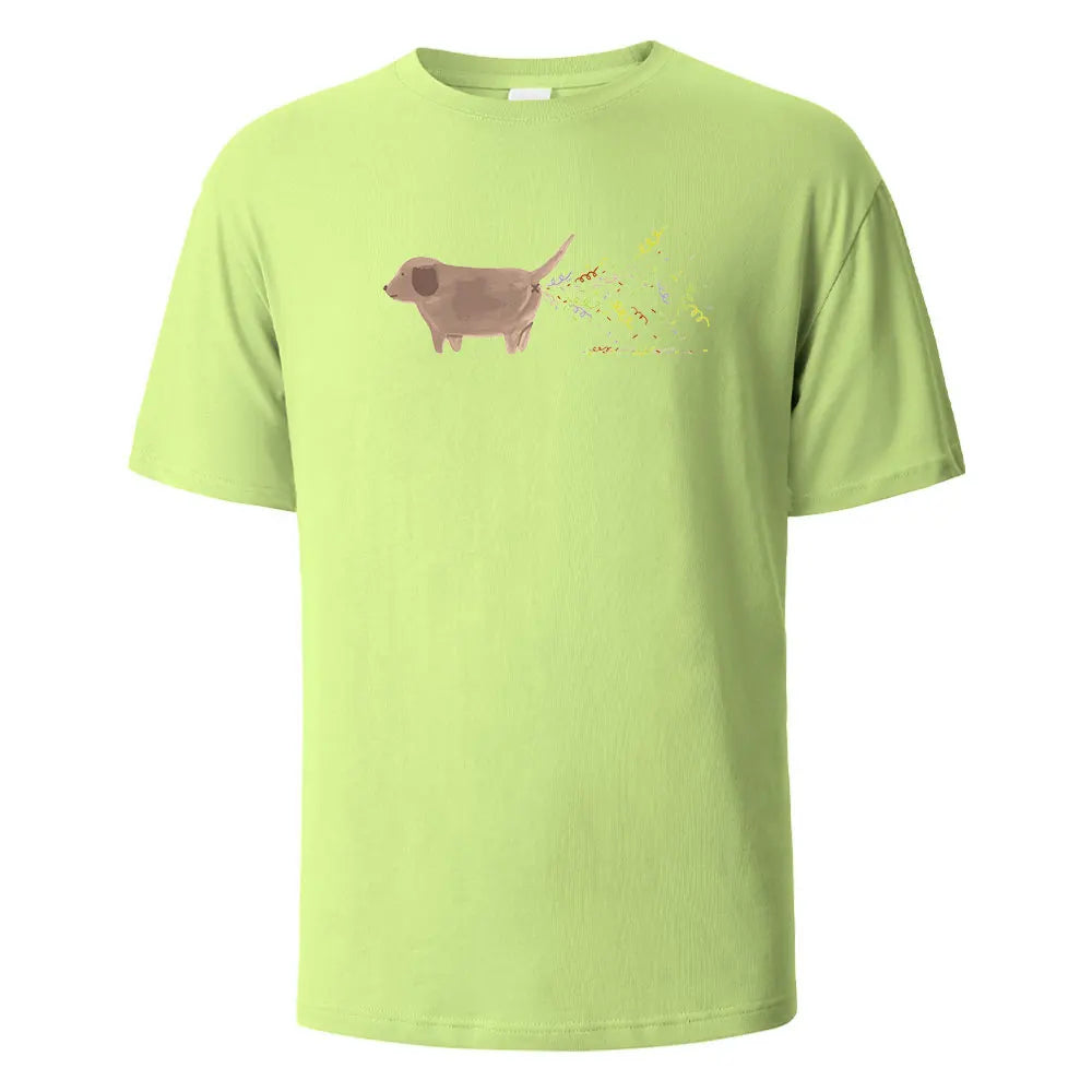 the BIRTHDAY DOG FART - Birthday Dog Print T-Shirt, 100% Cotton Summer Tees for Men/Women, Oversize Casual Tops