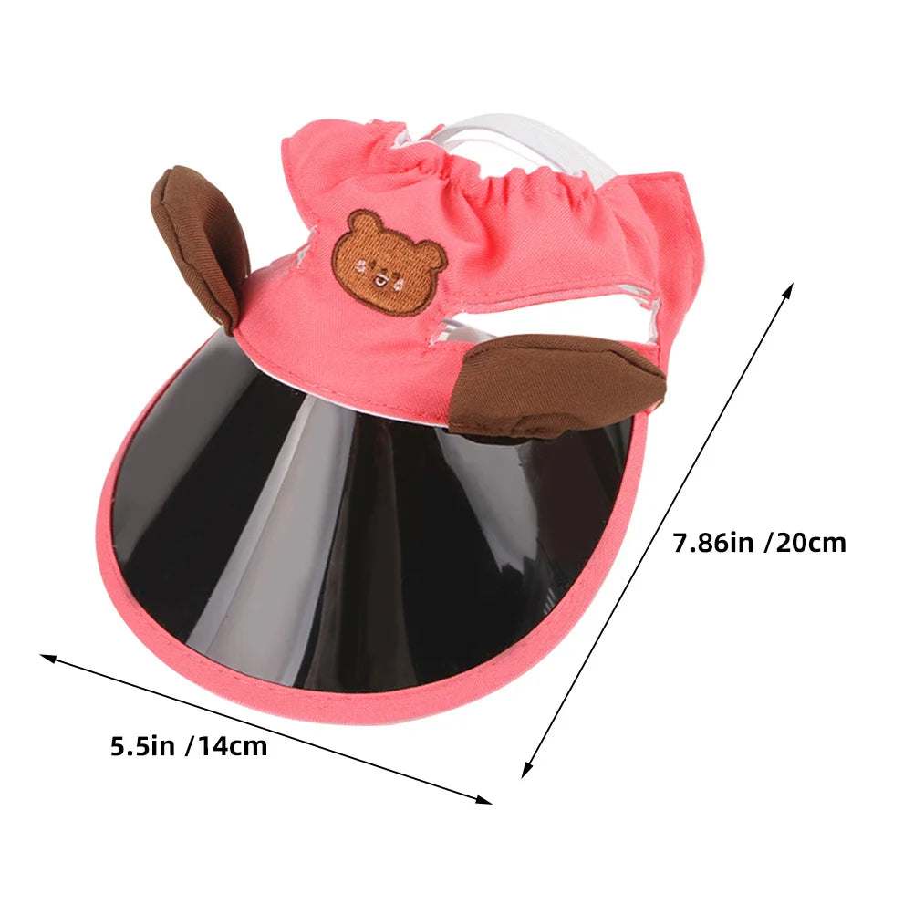 the SUN PROTECTOR CAP - 1PCS Pet Hat for Cats/Small Dogs, Sun Protection Cap, Adjustable Breathable Design, Outdoor Summer Adventure Birthday Party