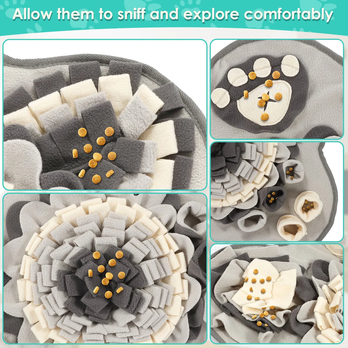 Dog Snuffle Mat Pet Toys Interactive Training Sniff Natural Feeding Mat Squeaker Dog Treat Relieve Pressure Snuffle Toys