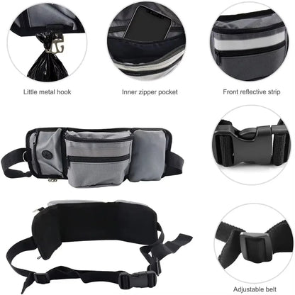 the TREAT & TRAIL - Dog Training Walking Bag Hand Free Treat Pouch, Running Waist Bag, Pet Puppy Train Snack Feeder Pocket, Dog Bowls Water Cup Bags