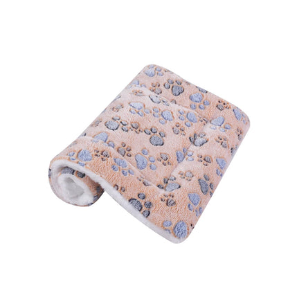 Dogs Bed Flannel Thickened Blanket Cushion Washable Dog Puppy Bed Accessories Medium Pet Large Basket Small Mat Warm Sofa Kennel
