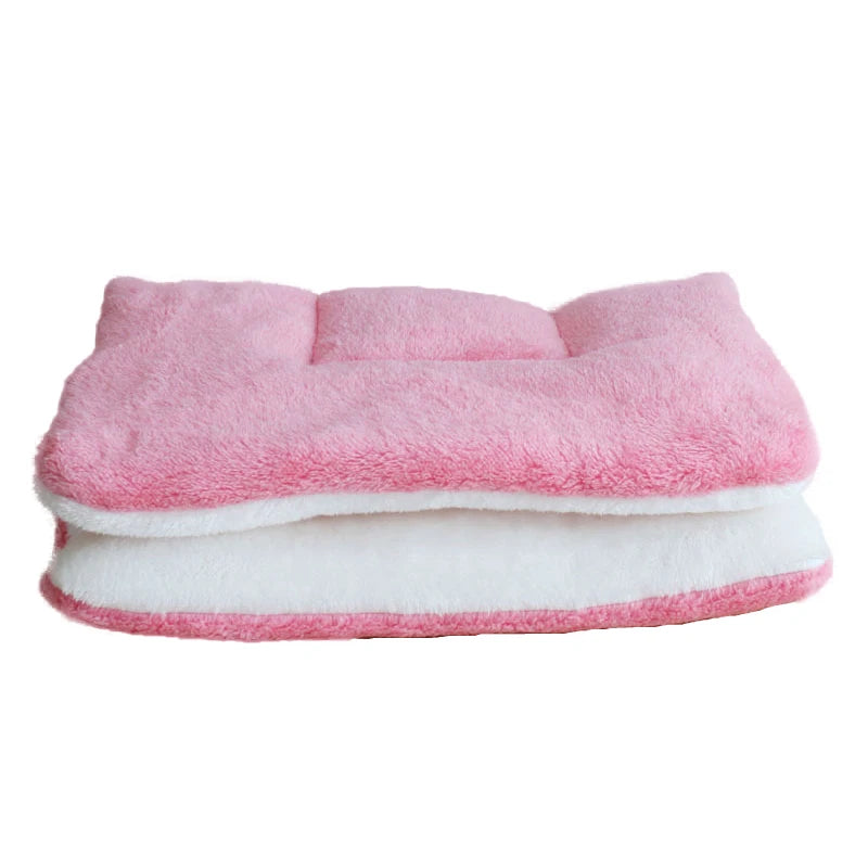 Dog Bed Thickened Dog Mat Pet Cat Soft Fleece Pad Blanket Bed Mat Cushion Home Washable Rug Keep Warm Pet Supplies cama perro