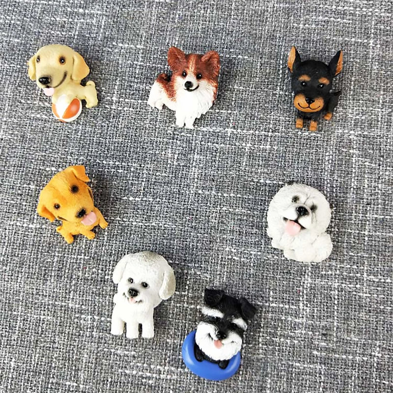 3D animal magnet refrigerator sticker simulation dog labrador Pug corgi Teddy Bichon resin Craft wall door home decoration gifts