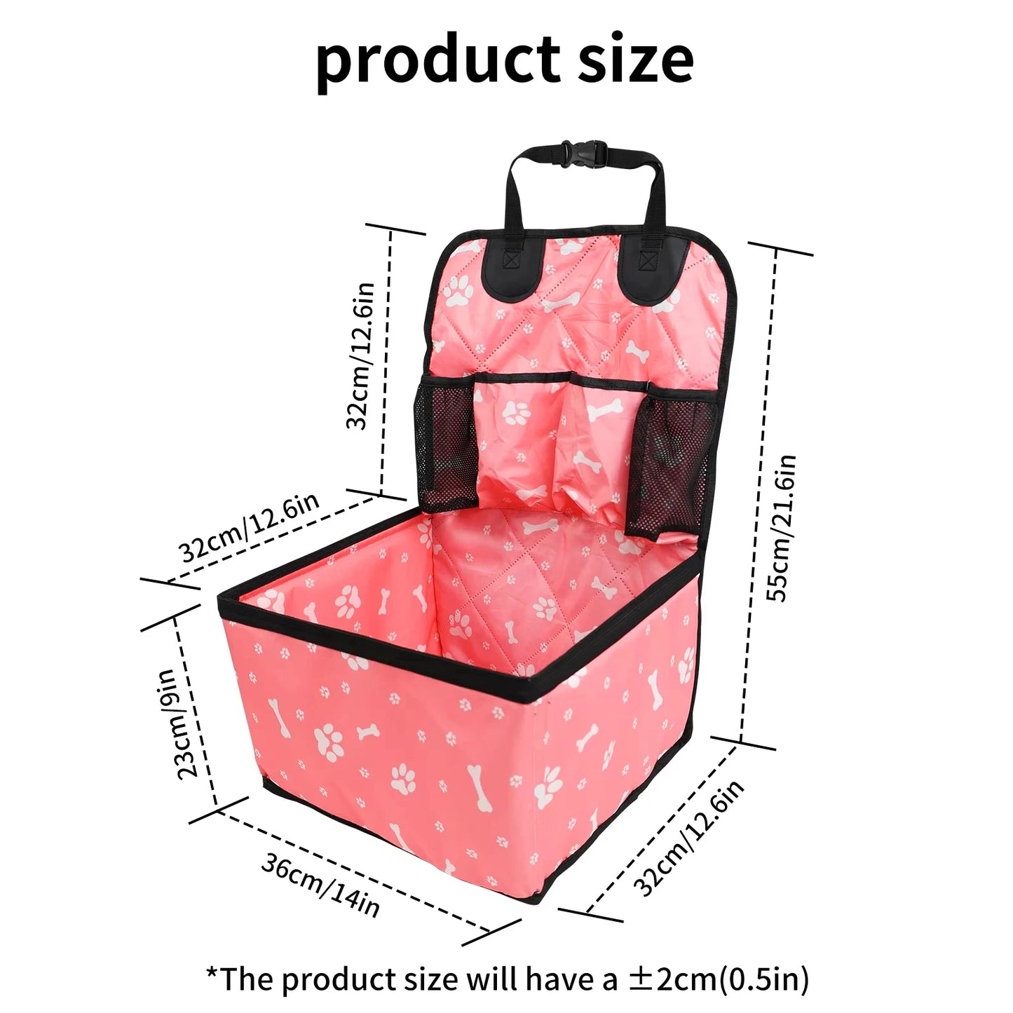 2025 New Dog Car Seat with Storage Pockets,Scratch Proof Durable Pet Booster Car Front Seat for Small Medium Dog 강아지 가방