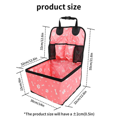 2025 New Dog Car Seat with Storage Pockets,Scratch Proof Durable Pet Booster Car Front Seat for Small Medium Dog 강아지 가방