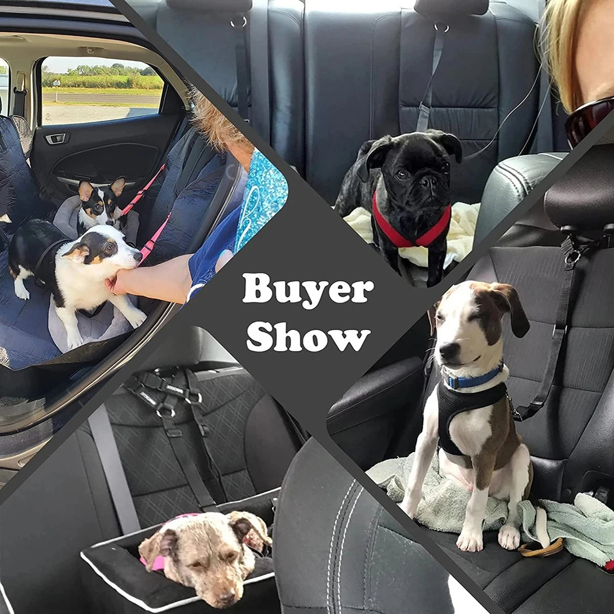 the DOGGY SEAT BELT - 1PC Pet Dog and Cat Seat Belt, Car Headrest Restraint, Adjustable Safety Rope, Car Seat Belt