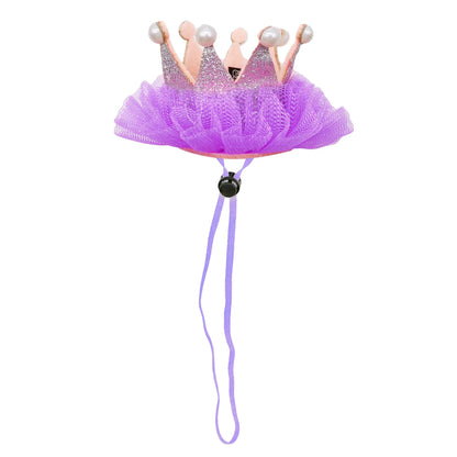 Pet Birthday Dog Crown Cap with Lace Pearl Red Series Sequin Decorate Hat with Adjustable Dog Accessories Puppy Cat Dog Product