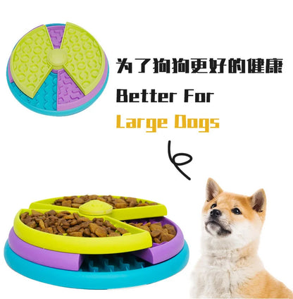 Pet supplies Slow food bowl anti choking cat bowl dog basin puzzle feeder healthy pet rotating game board