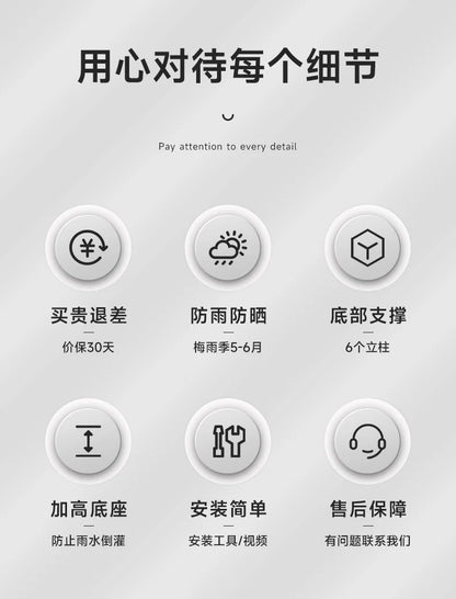 the HAPPY HOME - Kennel Outdoor Medium-Sized Dog Four-Season Universal Cold and Rain-Proof Pet Winter Doghouse, Villa Outdoor House Waterproof