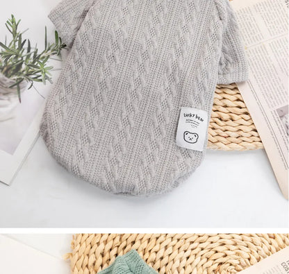 Winter Dog Clothes For Small Dog Designer Luxury Jersey Wool Dog Sweater For Chihuahua York Bulldog Sphynx Cat Knitting Clothing