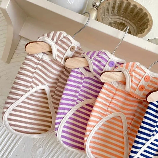 StripeSnuggle Sweatshirt™ Striped Dog Shirt | Dog Paw Clothing™