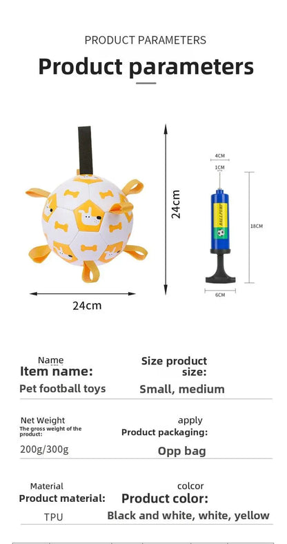 Dog outdoor chewing toy that is durable, bite-resistant and makes sound - inflatable football toy
