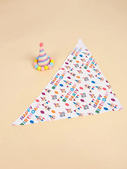 Dog Happy Birthday Decoration Dog Costume Hats Bowknot Bandana Neckerchief Bibs Banners Party Cat Dog Pets Accessories Perros