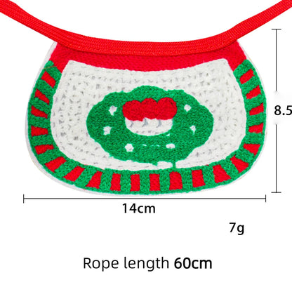 the MERRY CANINE - Funny Dog Christmas Hat, Pets Santa Bibs, New Year Party Cosplay Costume, Puppy Cap, Cute Cats Bandana, Clothes Accessories Gift