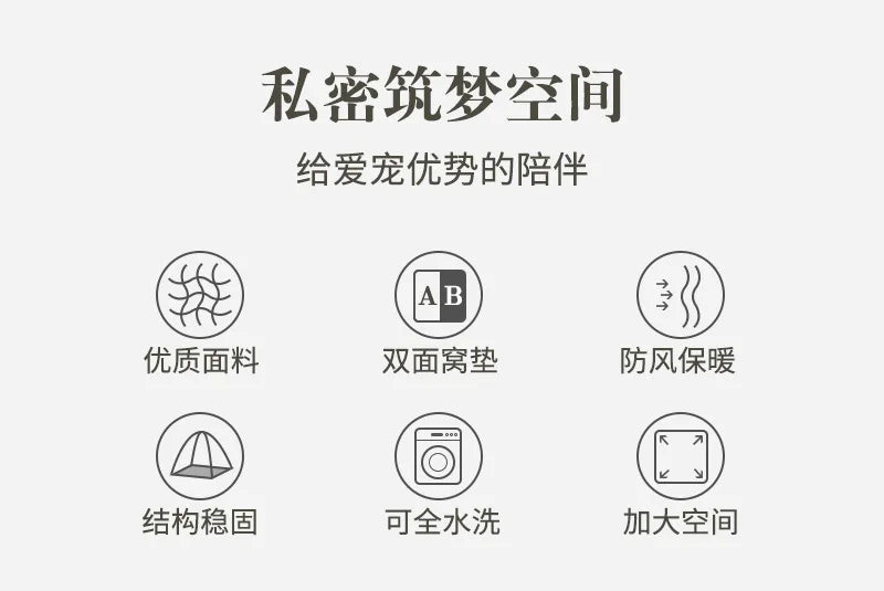 the DOG DOME - New Four Seasons Universal Pet Tent, Removable and Washable Cat and Dog Pet Nest, Summer Breathable Foldable Cat/Dog House