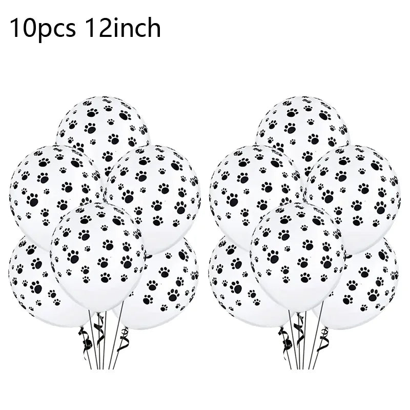 Dog Party Decoration Pet Party Tableware Plate Cup Napkin Tablecloth Birthday Party Banner