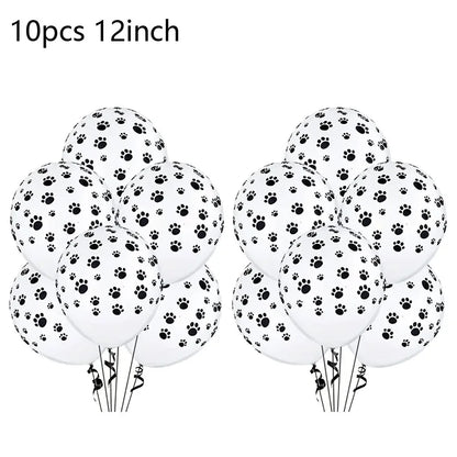 Dog Party Decoration Pet Party Tableware Plate Cup Napkin Tablecloth Birthday Party Banner