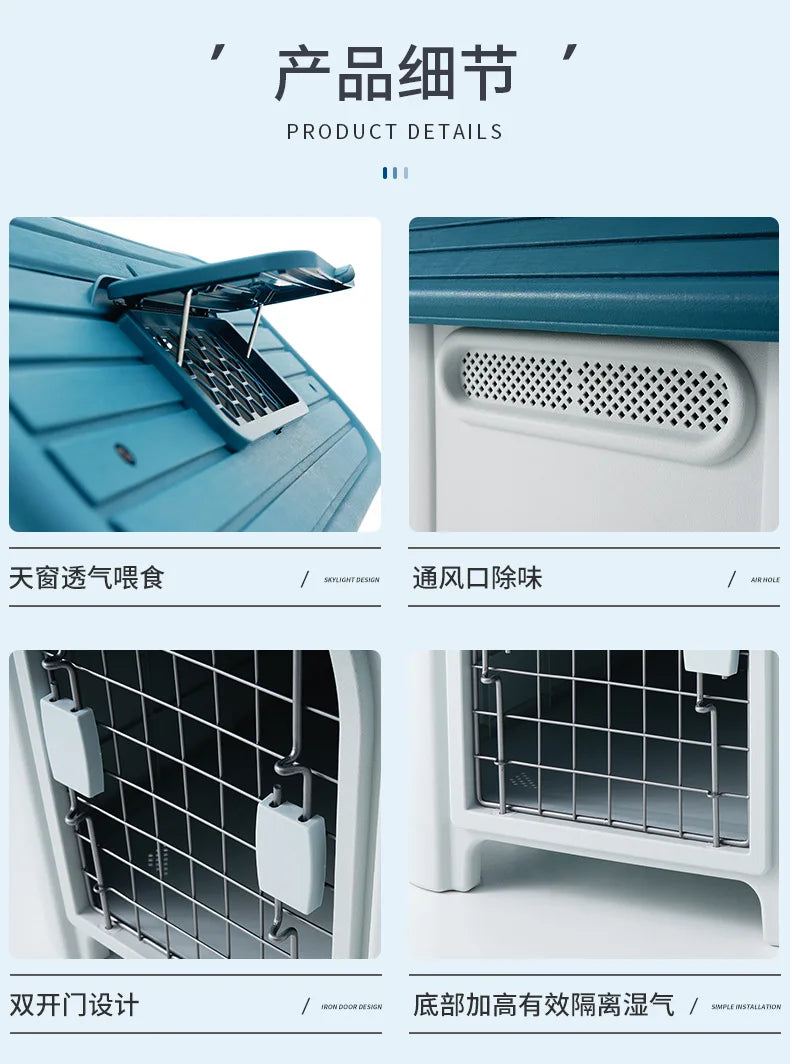 Large and Small Dog Kennel House Outdoor Pet Villa Dog House Breathable Winter Golden Retriever Four Seasons Universal Dog Cage