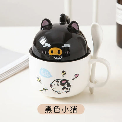 Shiba Inu Cat Coffee Cup Home Cartoon Animal Decoration Cup Creative Couple Ceramic Cup Afternoon Tea Breakfast Milk Tableware