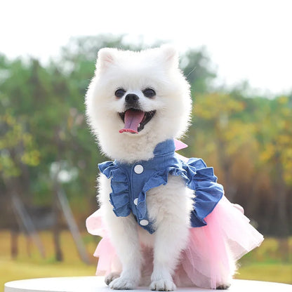 Summer Dog Clothes Pet Dresses for Small Dogs Pomeranian Chihuahua Puppy Kitten Skirt Clothing for Medium Dogs Product Supplies